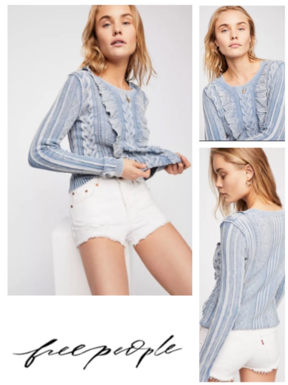 Free People Prince Charming Crew Neck Jumper (XS)